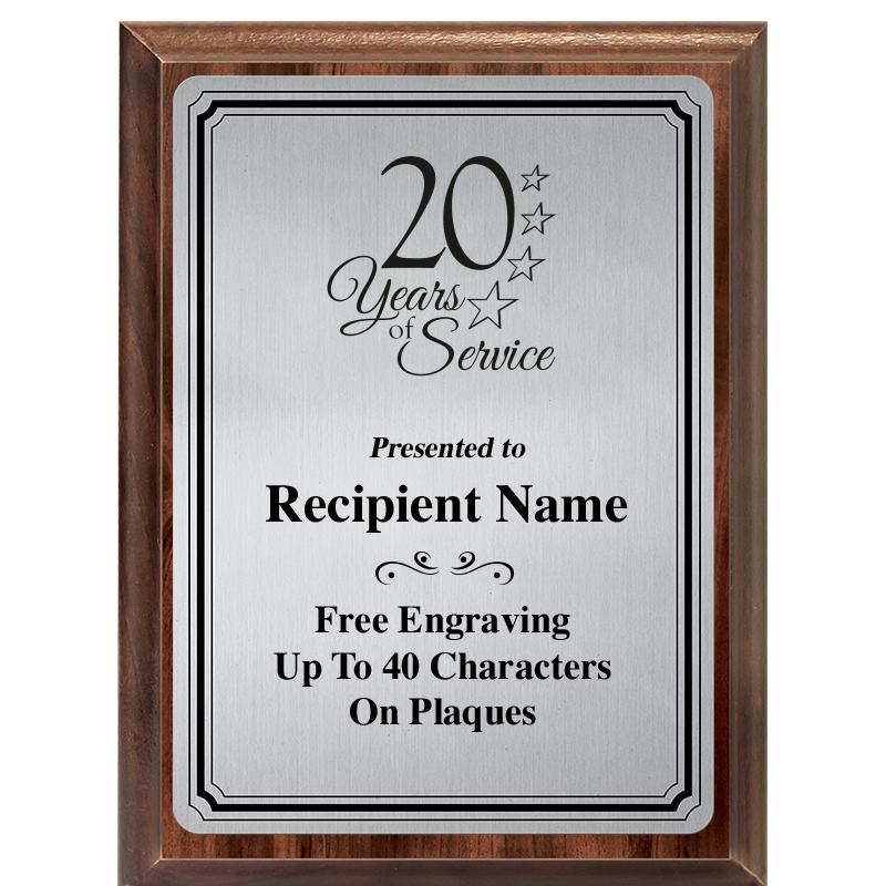 6X8 SLVR TRIO PLT WOOD PLQ