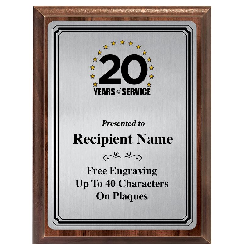 6X8 SLVR TRIO PLT WOOD PLQ