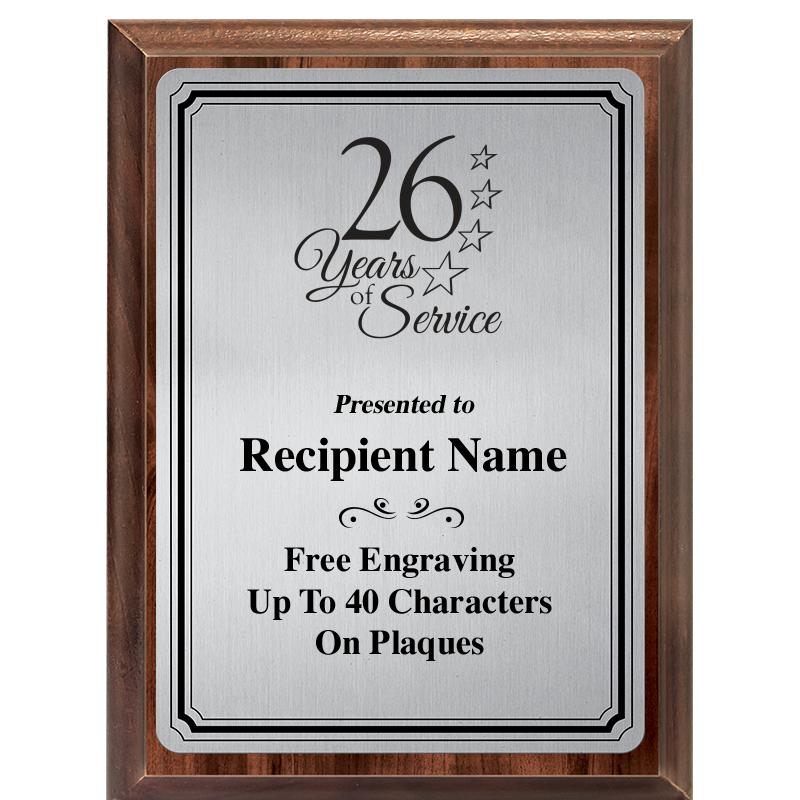 6X8 SLVR TRIO PLT WOOD PLQ