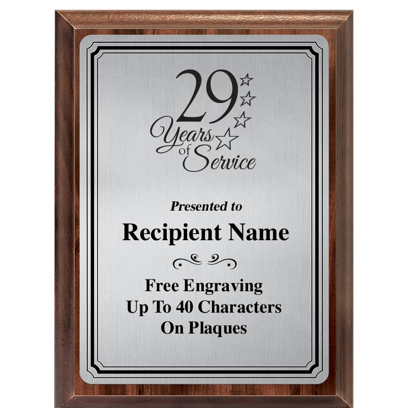 6X8 SLVR TRIO PLT WOOD PLQ