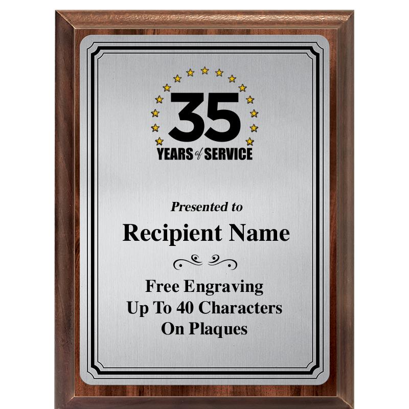 6X8 SLVR TRIO PLT WOOD PLQ