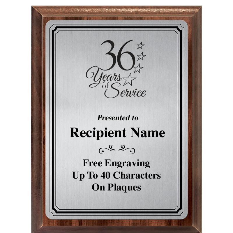 6X8 SLVR TRIO PLT WOOD PLQ