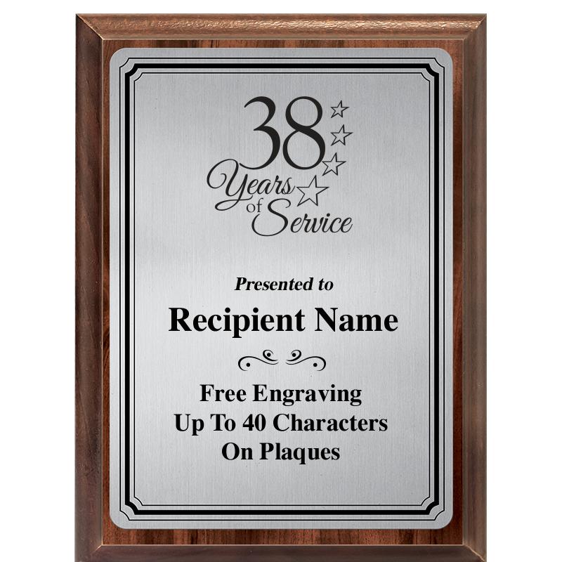 6X8 SLVR TRIO PLT WOOD PLQ