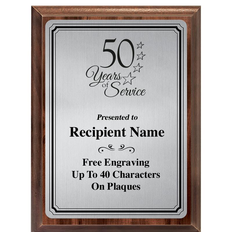 6X8 SLVR TRIO PLT WOOD PLQ