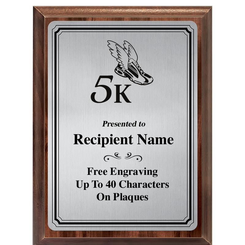 6X8 SLVR TRIO PLT WOOD PLQ