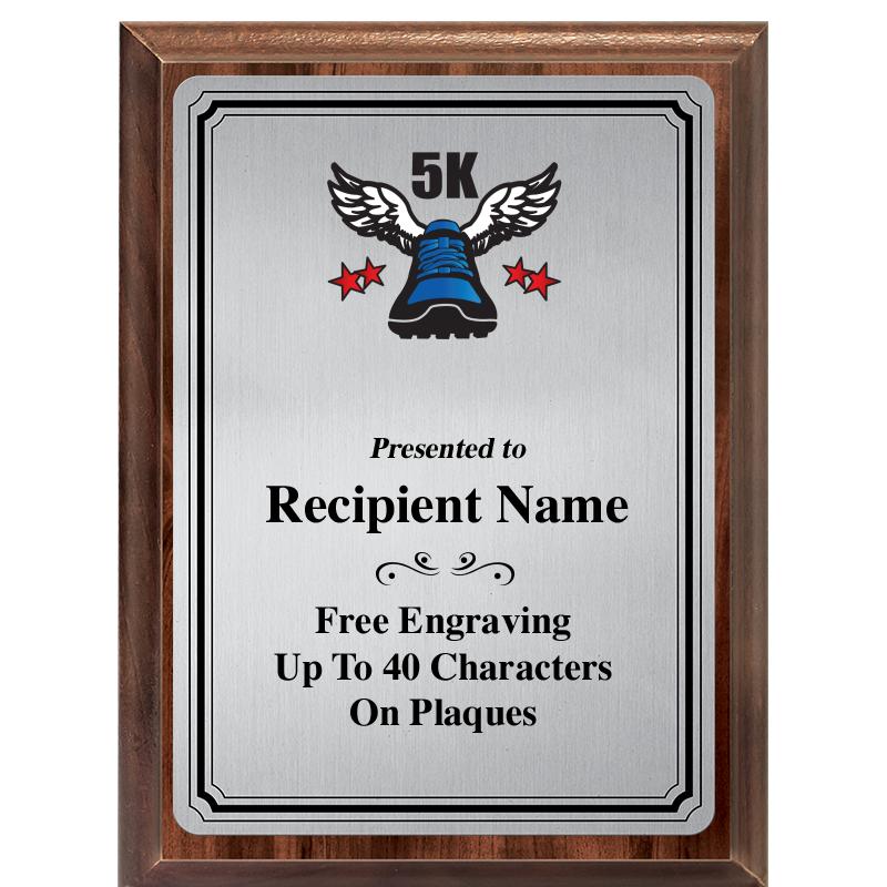 6X8 SLVR TRIO PLT WOOD PLQ