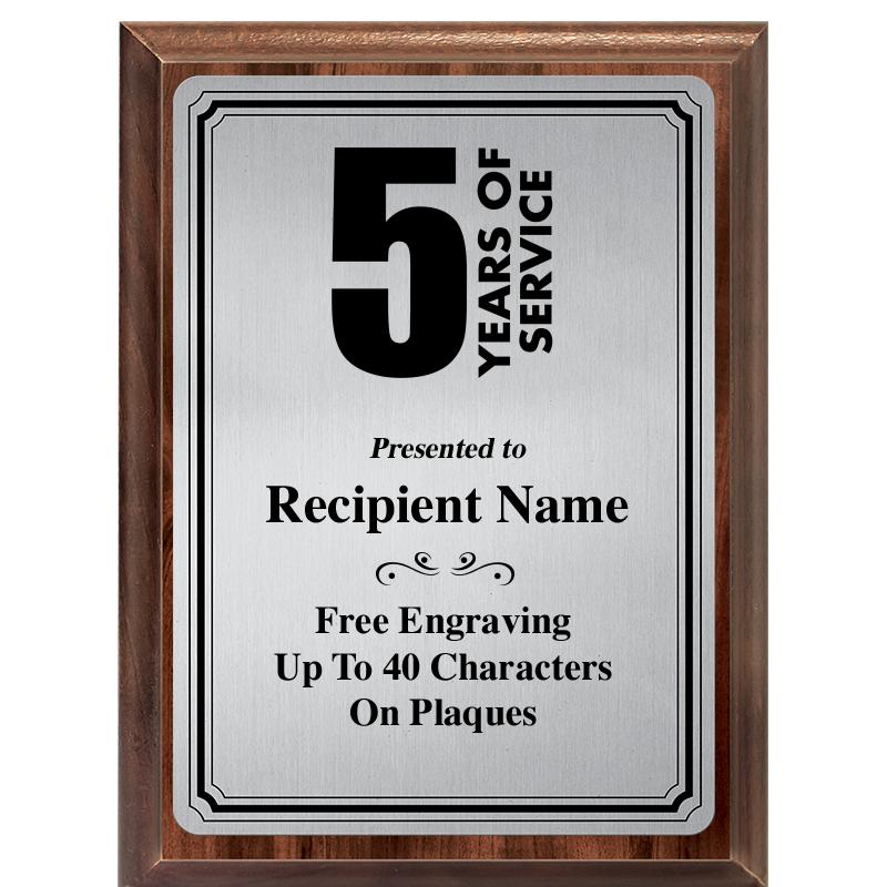 6X8 SLVR TRIO PLT WOOD PLQ