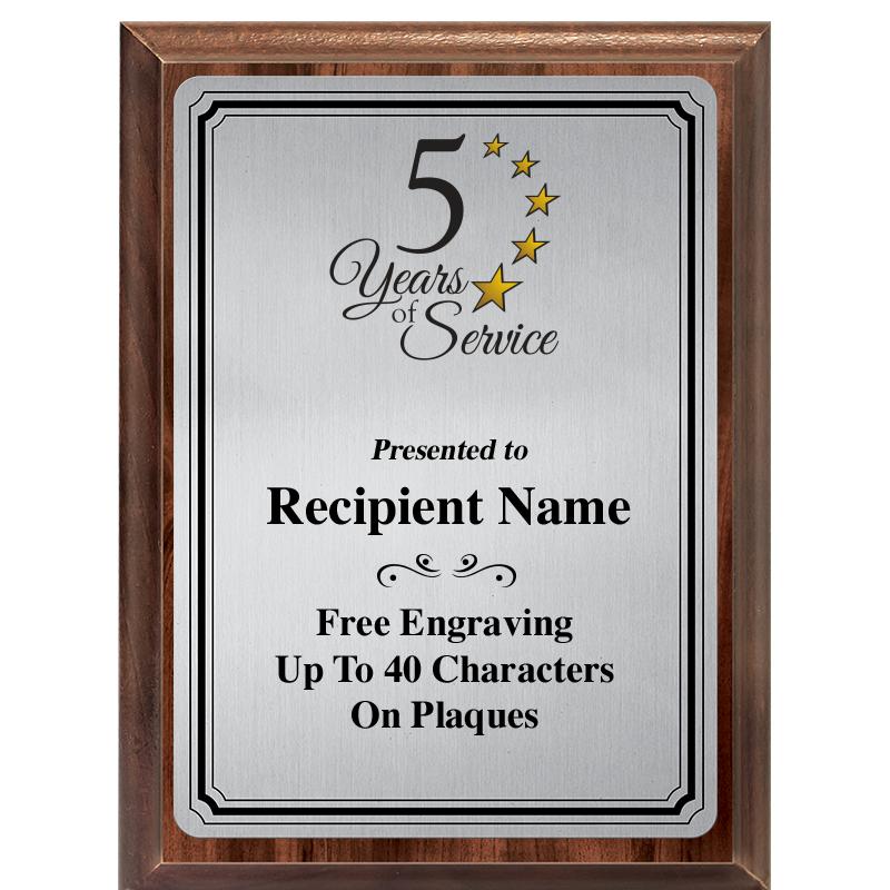 6X8 SLVR TRIO PLT WOOD PLQ