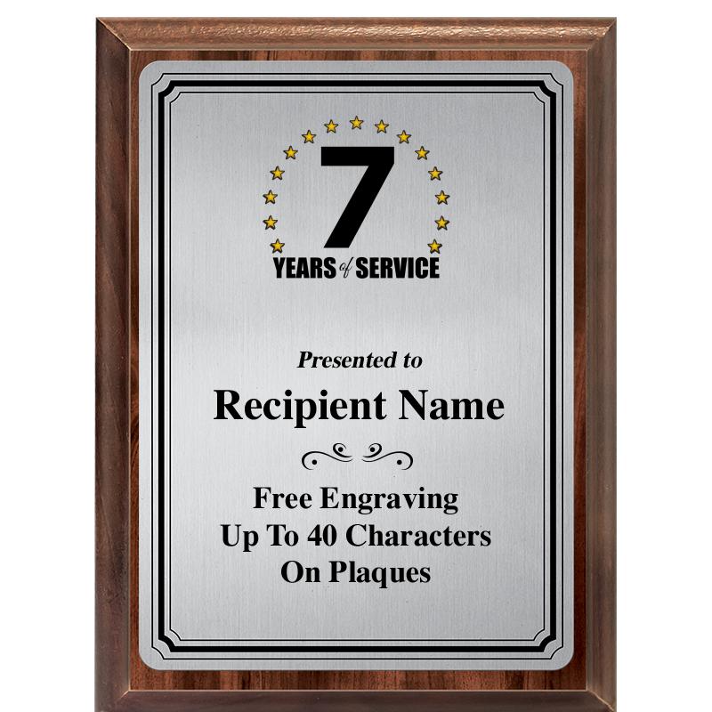 6X8 SLVR TRIO PLT WOOD PLQ