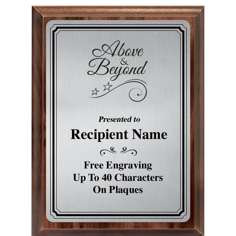 6X8 SLVR TRIO PLT WOOD PLQ