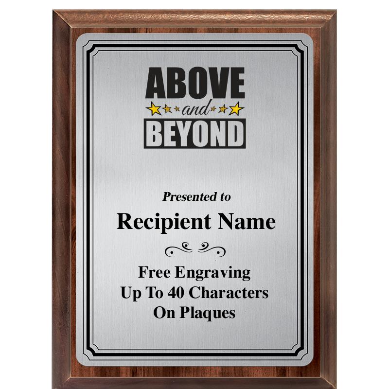 6X8 SLVR TRIO PLT WOOD PLQ