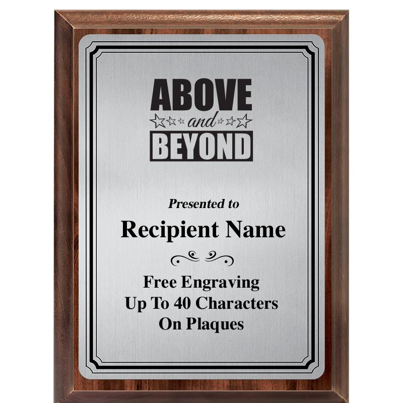 6X8 SLVR TRIO PLT WOOD PLQ