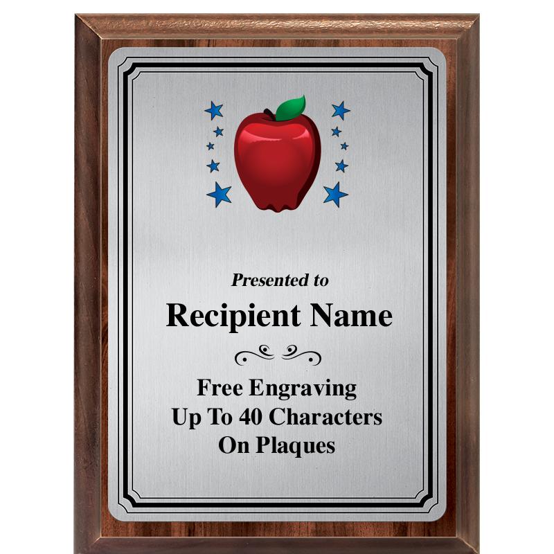 6X8 SLVR TRIO PLT WOOD PLQ