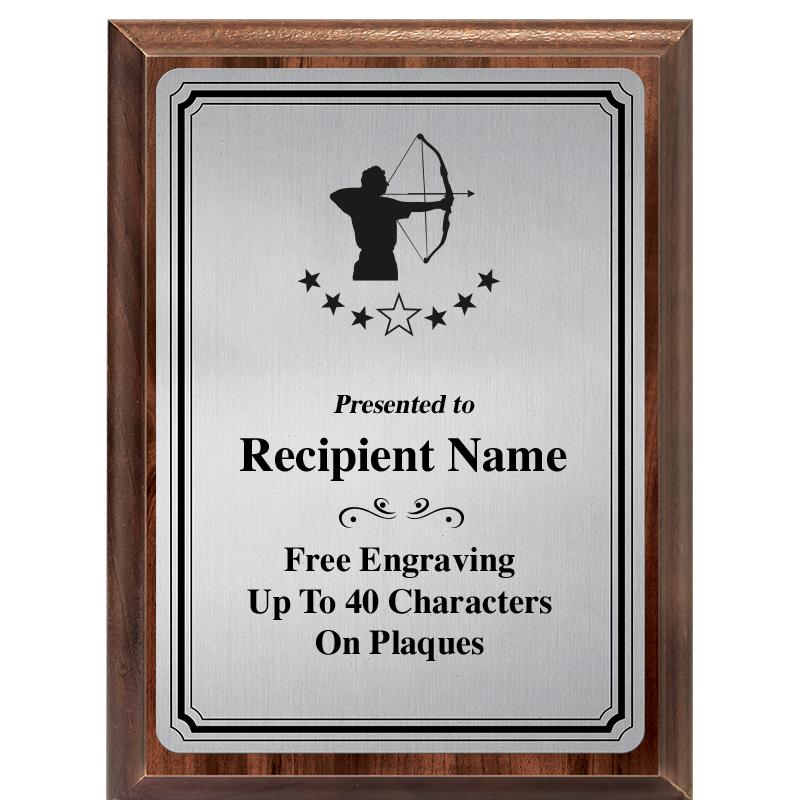 6X8 SLVR TRIO PLT WOOD PLQ