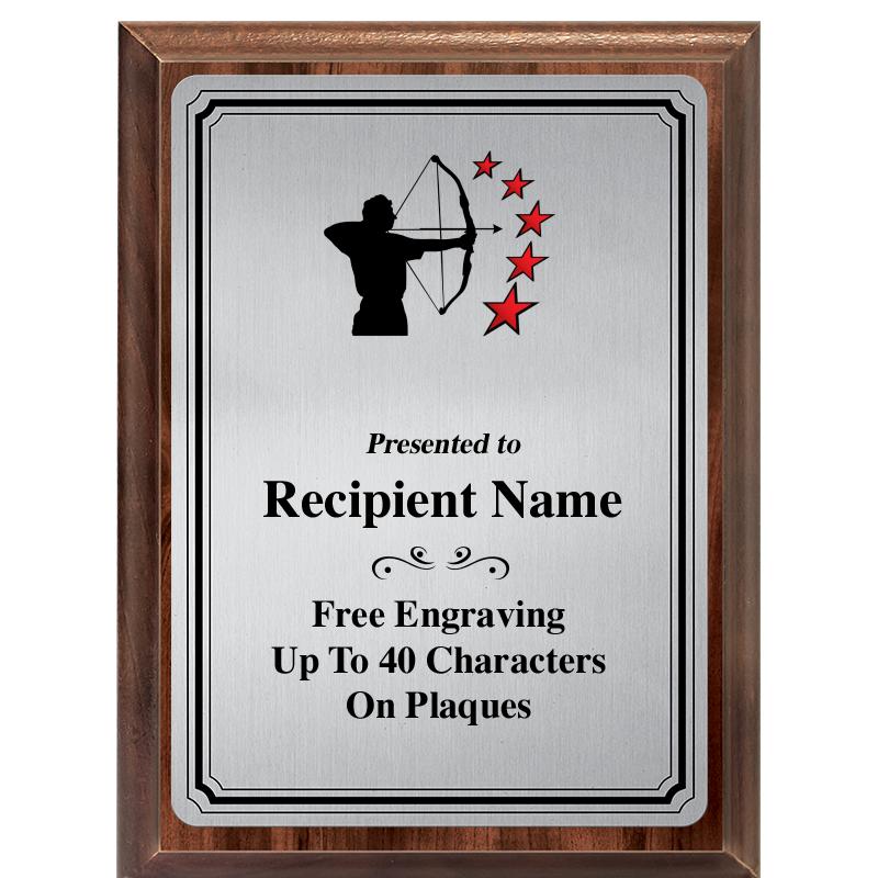 6X8 SLVR TRIO PLT WOOD PLQ