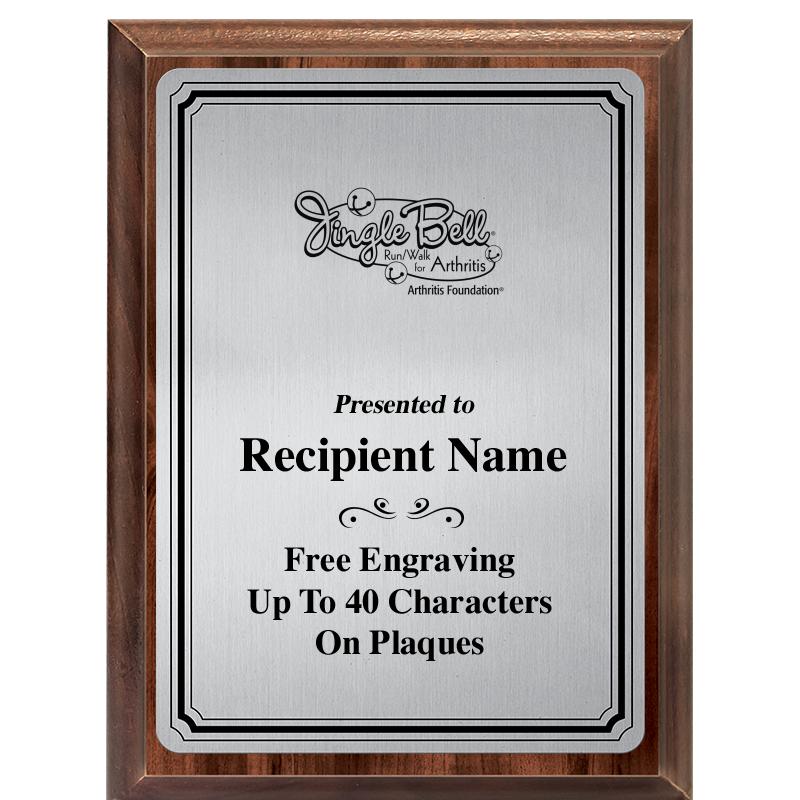 6X8 SLVR TRIO PLT WOOD PLQ