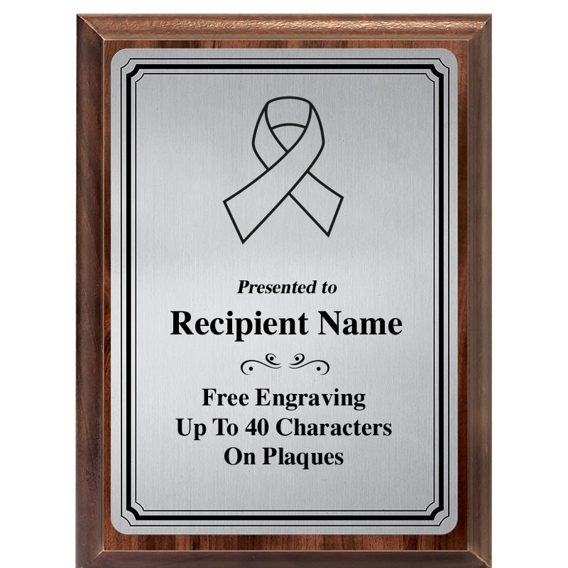 6X8 SLVR TRIO PLT WOOD PLQ