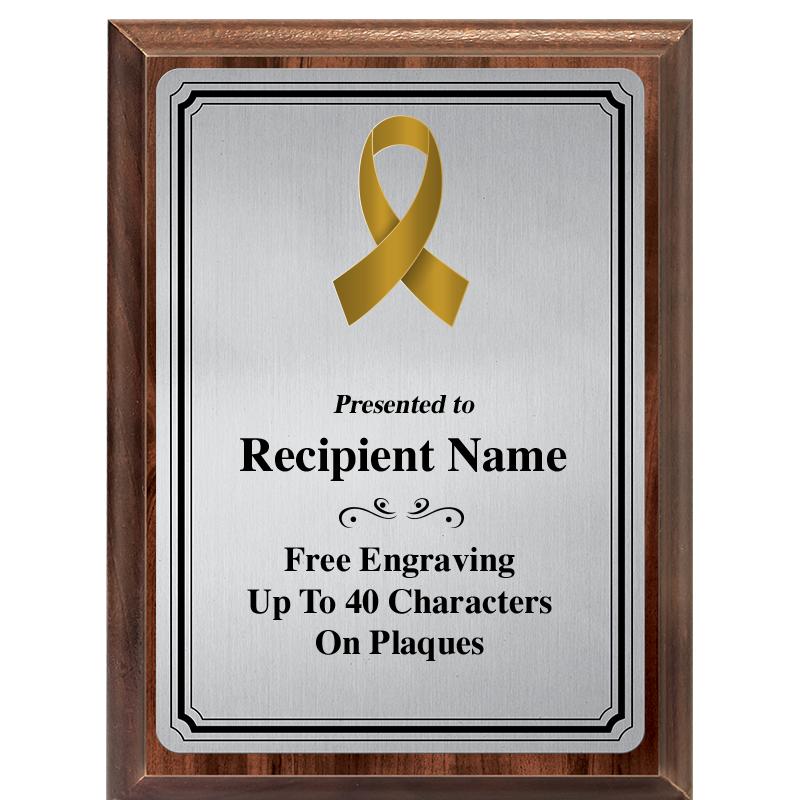 6X8 SLVR TRIO PLT WOOD PLQ