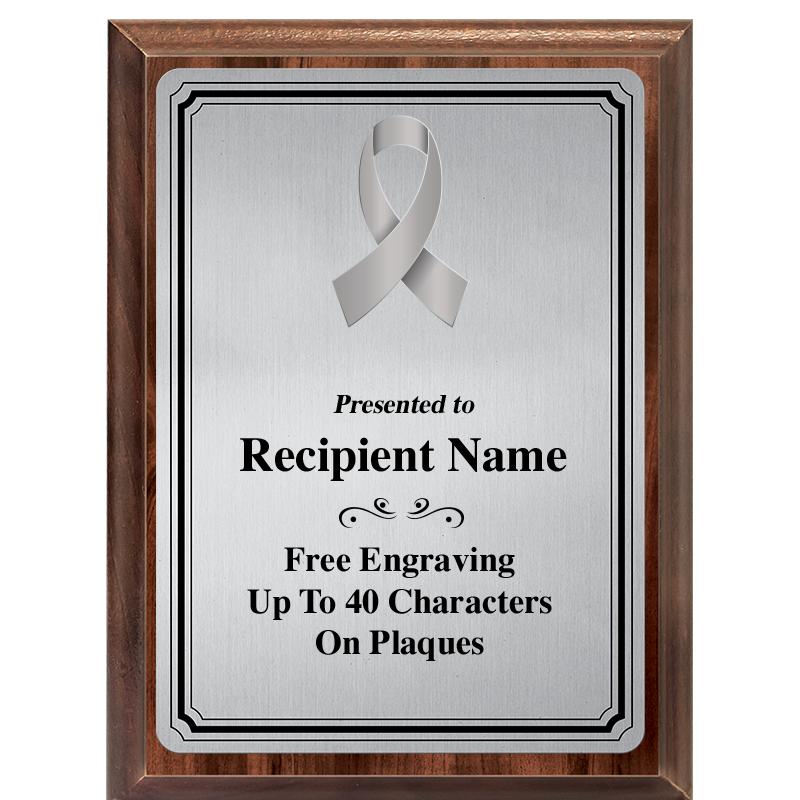 6X8 SLVR TRIO PLT WOOD PLQ