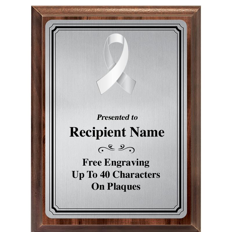 6X8 SLVR TRIO PLT WOOD PLQ