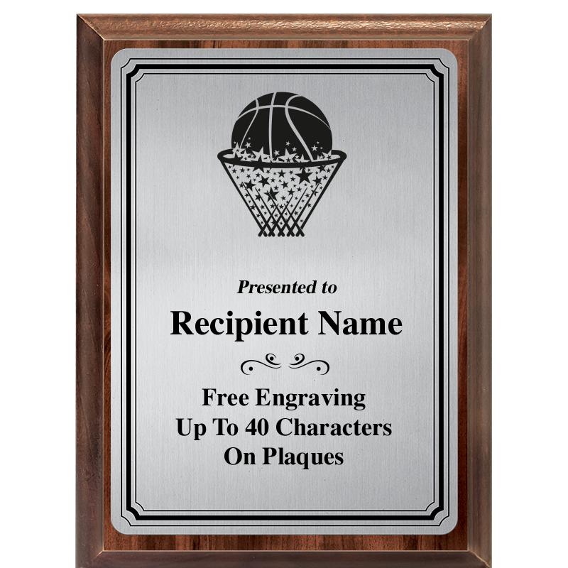 6X8 SLVR TRIO PLT WOOD PLQ