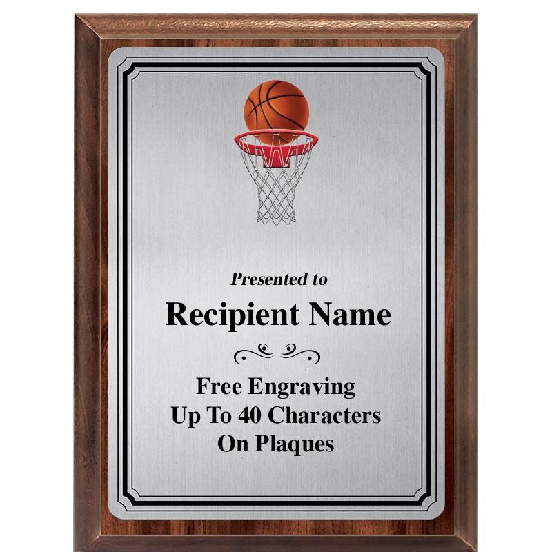 6X8 SLVR TRIO PLT WOOD PLQ