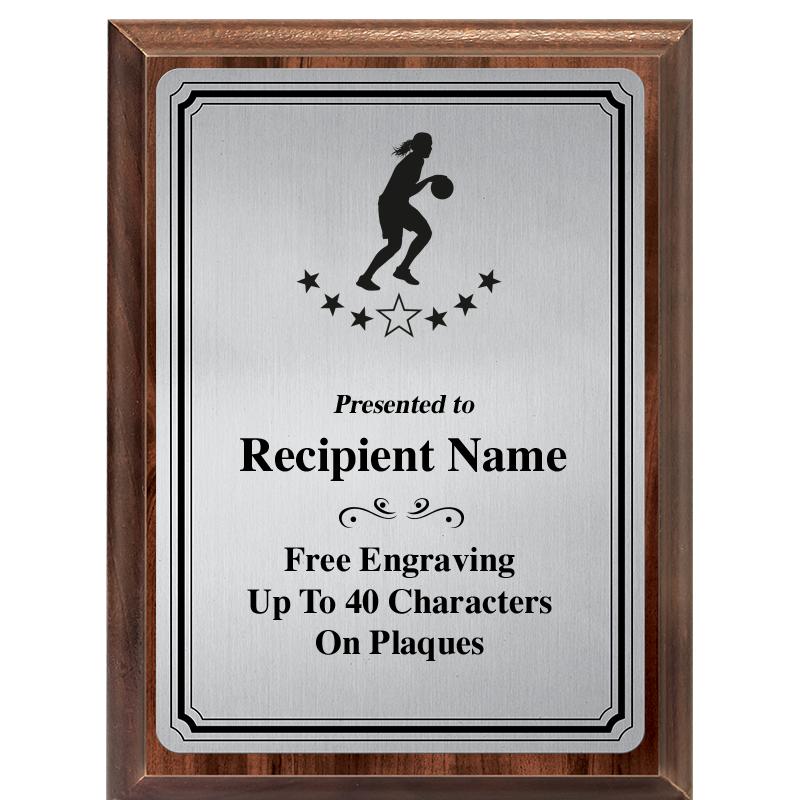 6X8 SLVR TRIO PLT WOOD PLQ