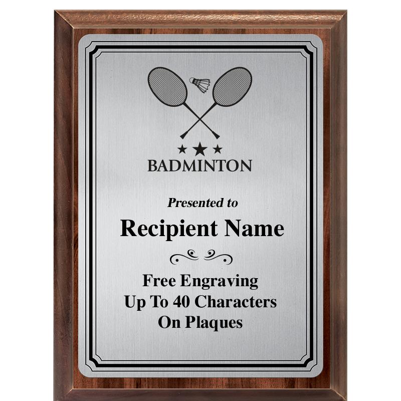 6X8 SLVR TRIO PLT WOOD PLQ