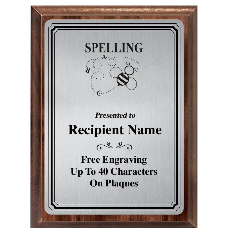 6X8 SLVR TRIO PLT WOOD PLQ