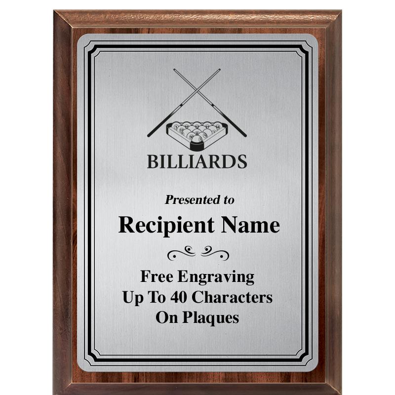 6X8 SLVR TRIO PLT WOOD PLQ