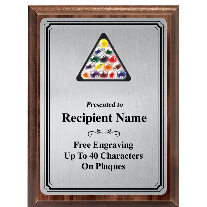 6X8 SLVR TRIO PLT WOOD PLQ