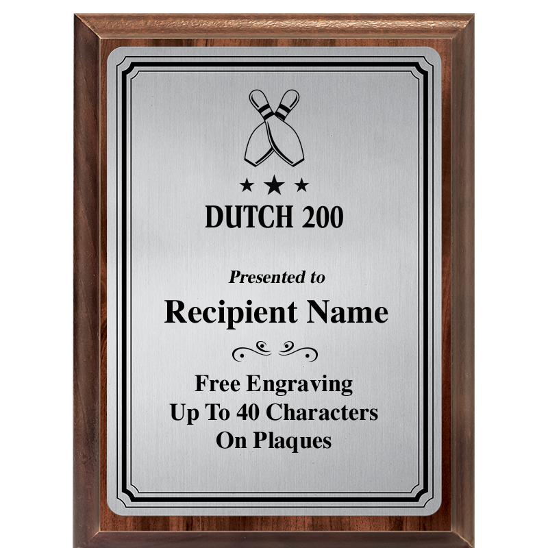 6X8 SLVR TRIO PLT WOOD PLQ