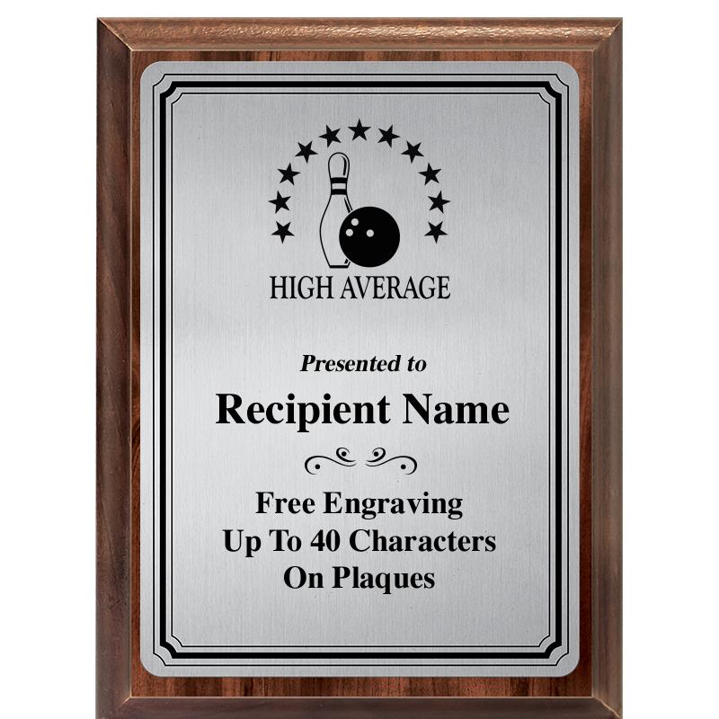 6X8 SLVR TRIO PLT WOOD PLQ