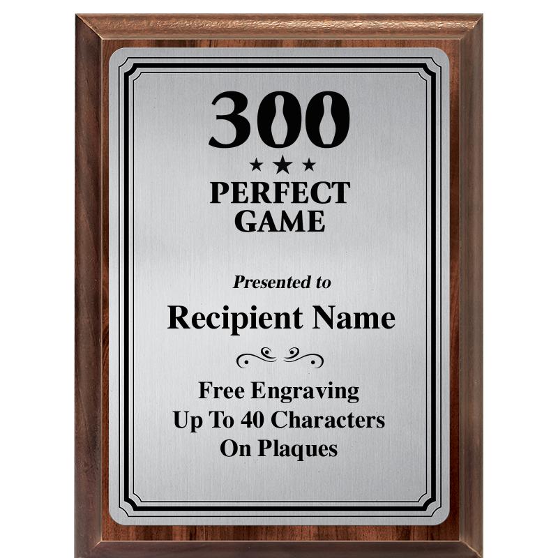 6X8 SLVR TRIO PLT WOOD PLQ