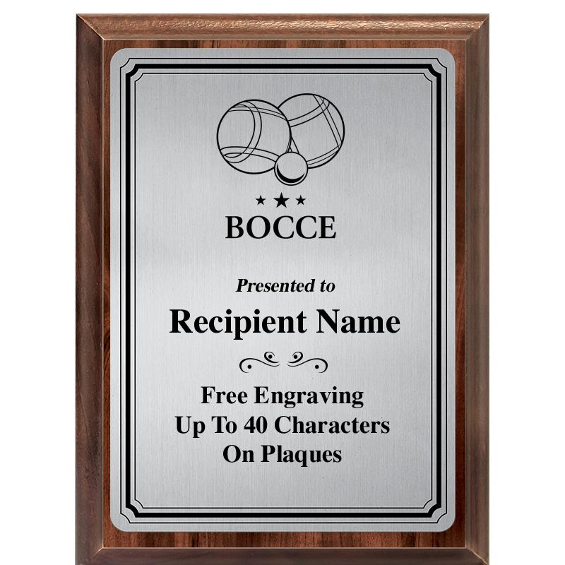 6X8 SLVR TRIO PLT WOOD PLQ