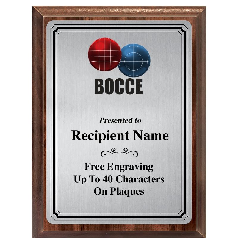 6X8 SLVR TRIO PLT WOOD PLQ