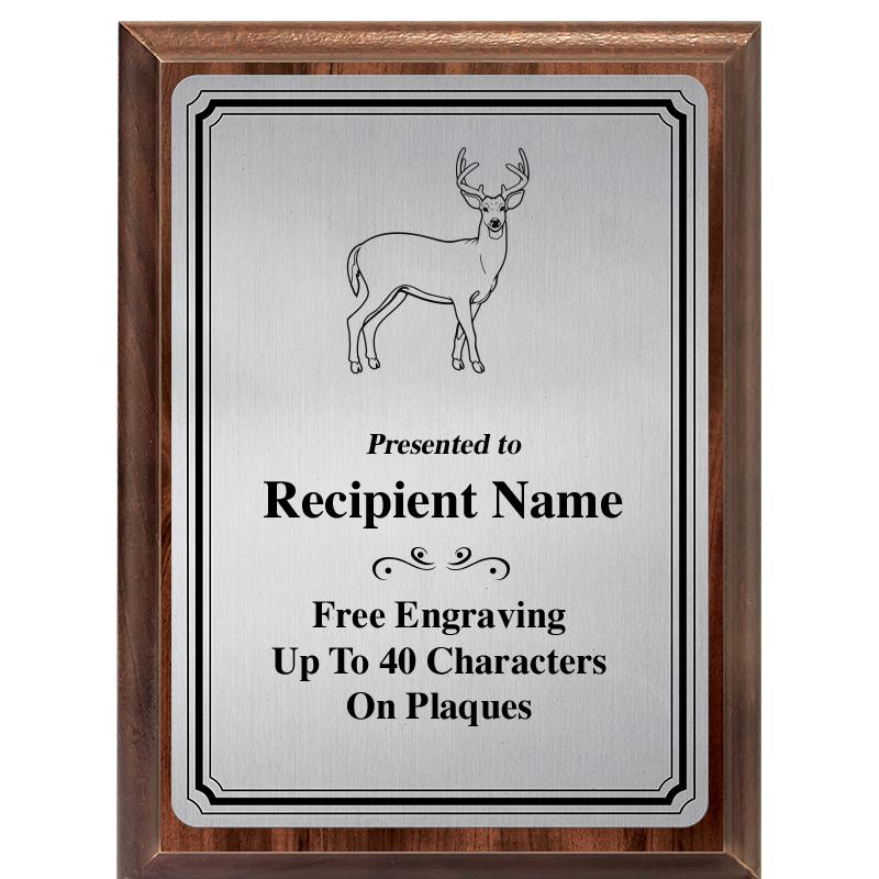 6X8 SLVR TRIO PLT WOOD PLQ