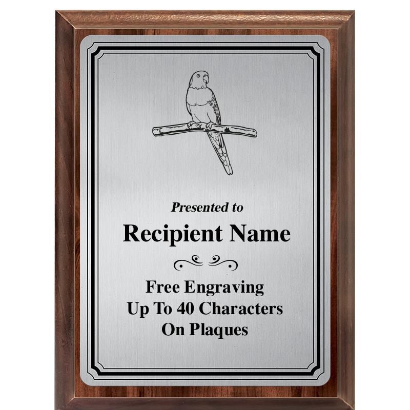 6X8 SLVR TRIO PLT WOOD PLQ