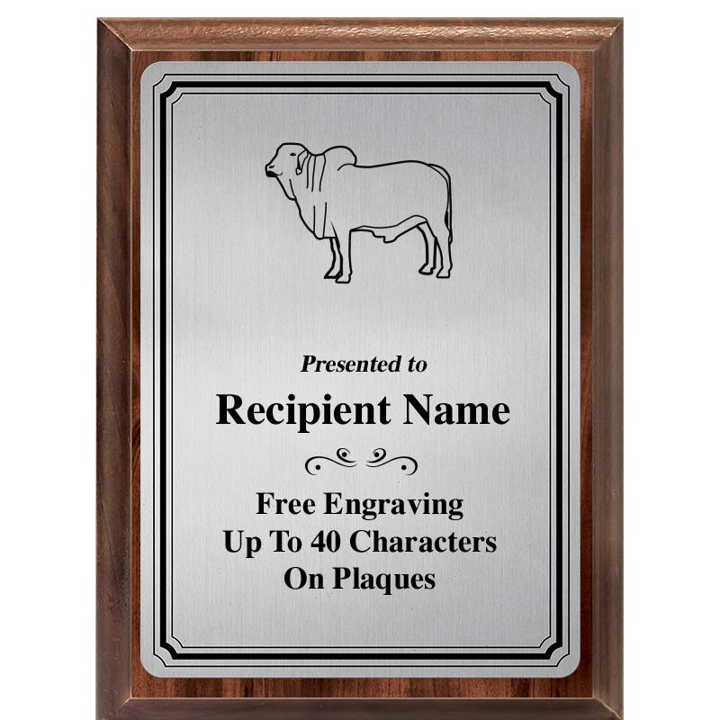 6X8 SLVR TRIO PLT WOOD PLQ