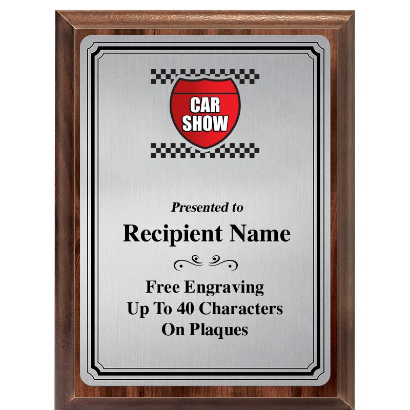 6X8 SLVR TRIO PLT WOOD PLQ