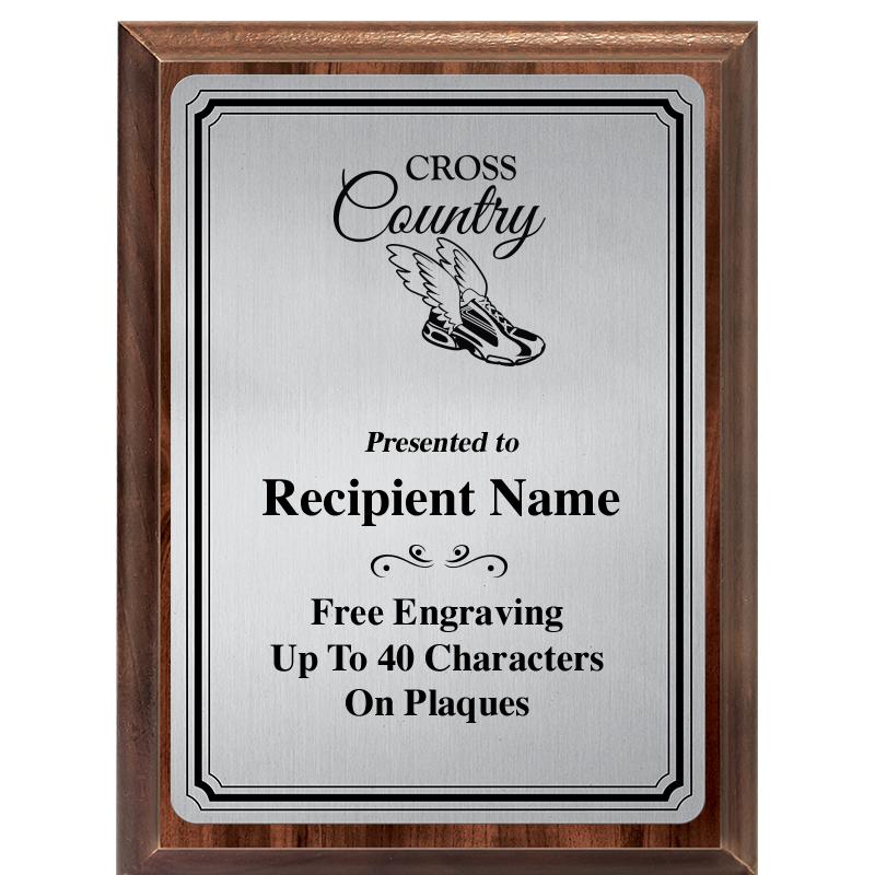 6X8 SLVR TRIO PLT WOOD PLQ