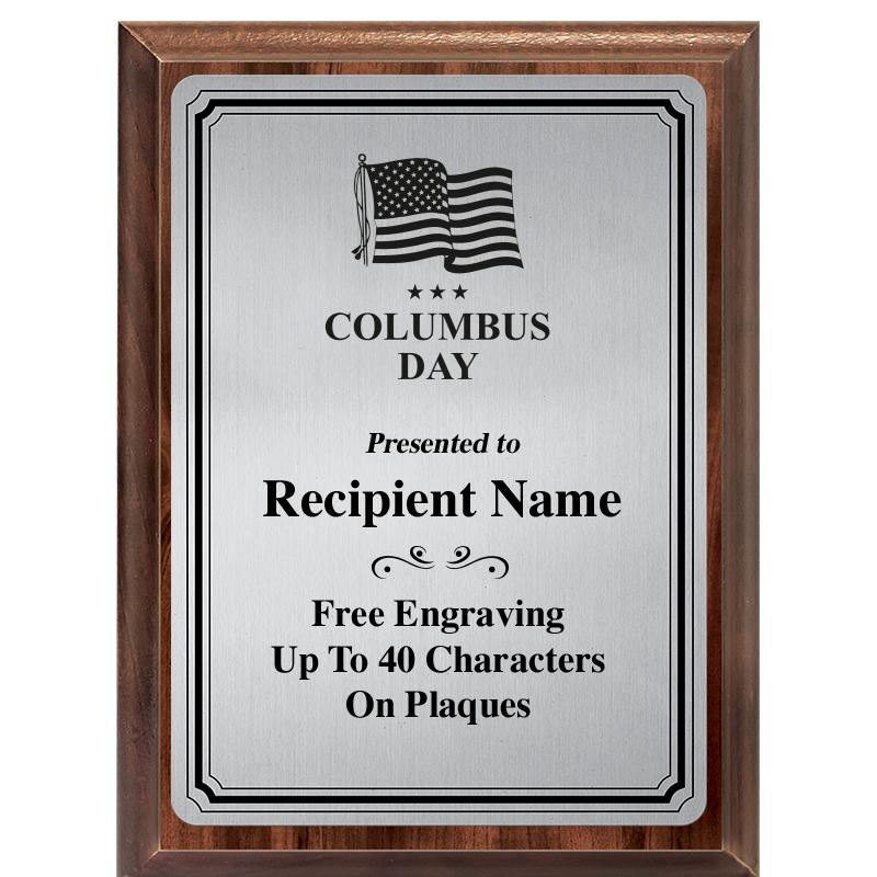 6X8 SLVR TRIO PLT WOOD PLQ