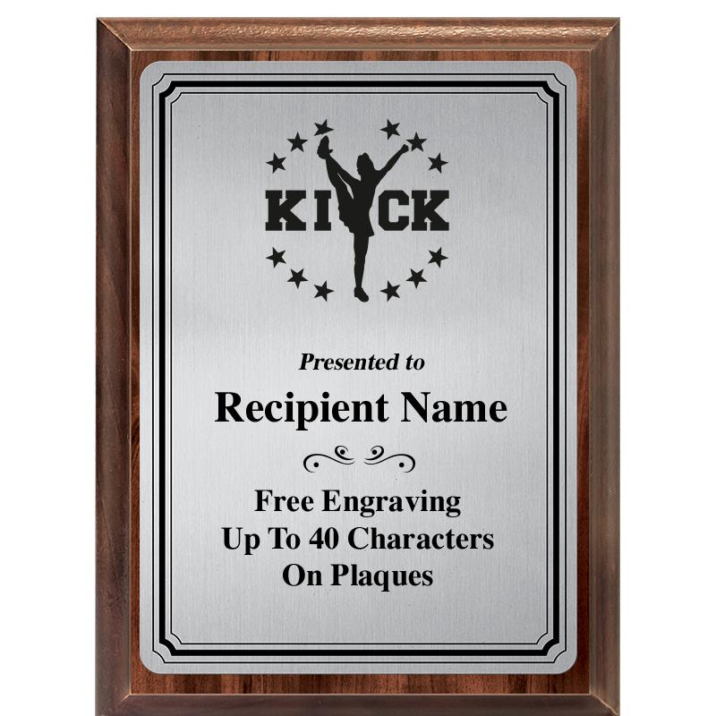 6X8 SLVR TRIO PLT WOOD PLQ