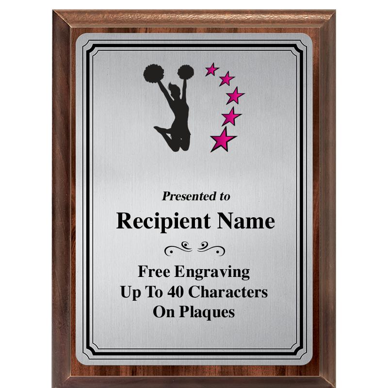 6X8 SLVR TRIO PLT WOOD PLQ