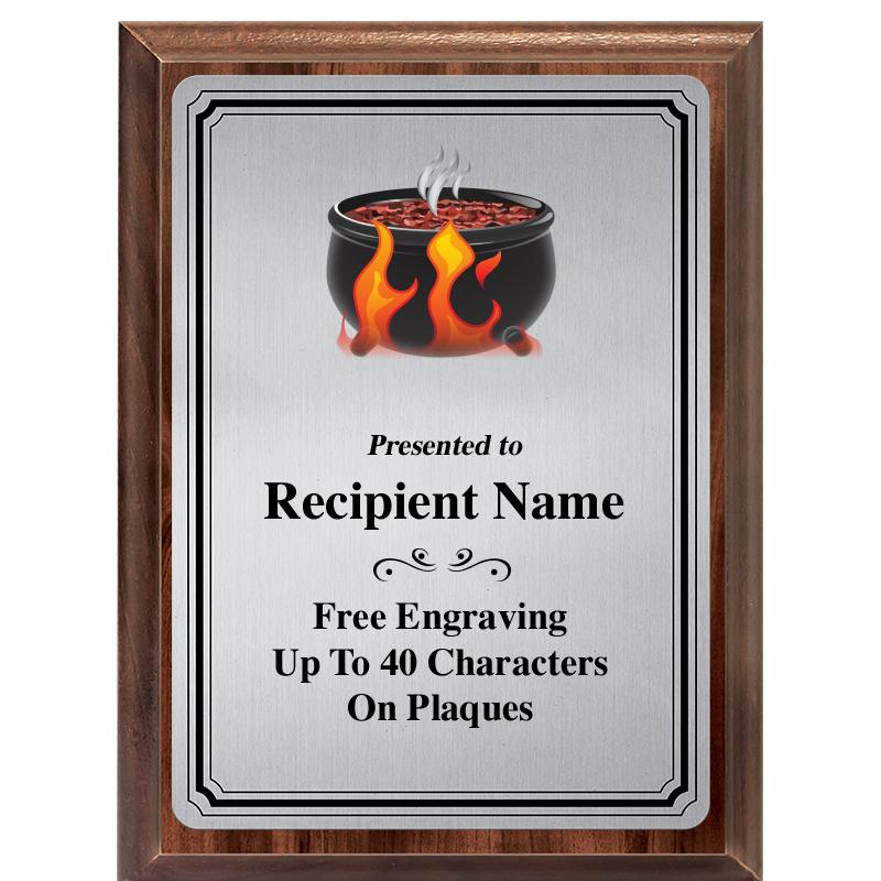 6X8 SLVR TRIO PLT WOOD PLQ