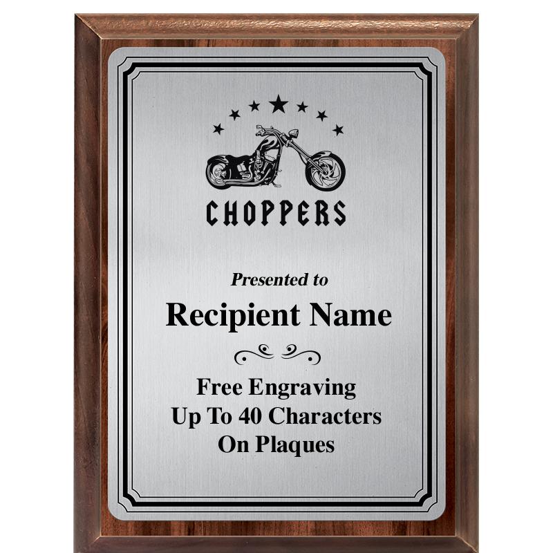 6X8 SLVR TRIO PLT WOOD PLQ