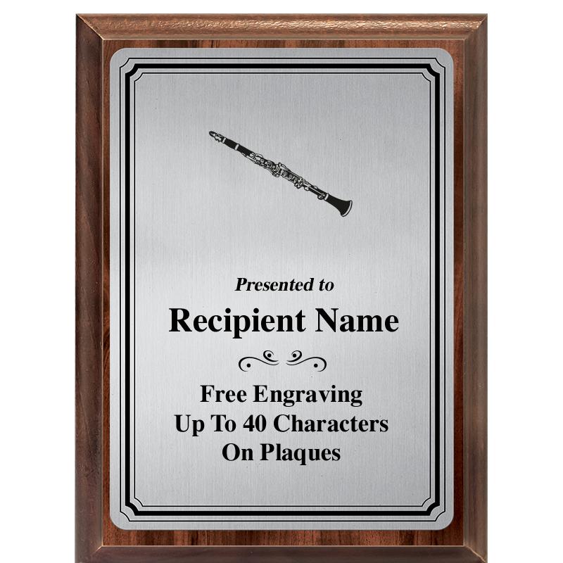 6X8 SLVR TRIO PLT WOOD PLQ