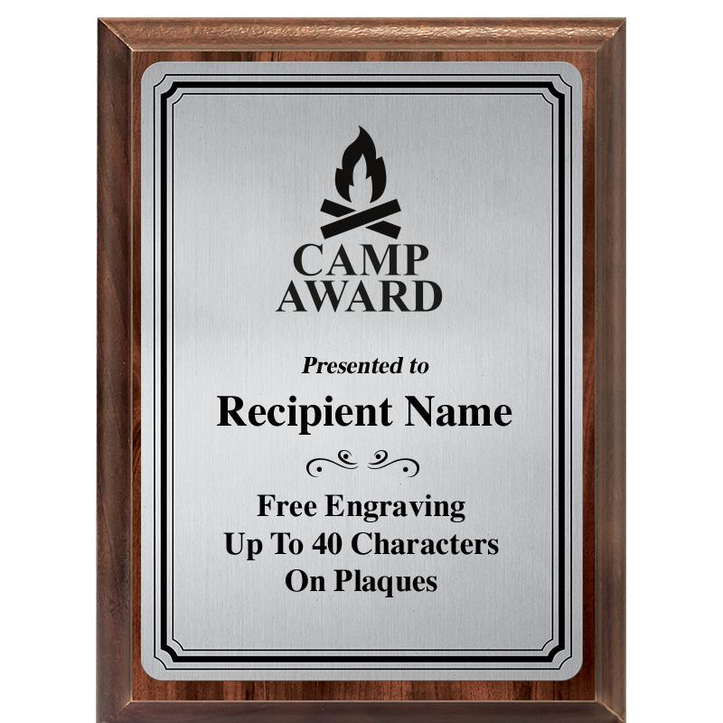 6X8 SLVR TRIO PLT WOOD PLQ