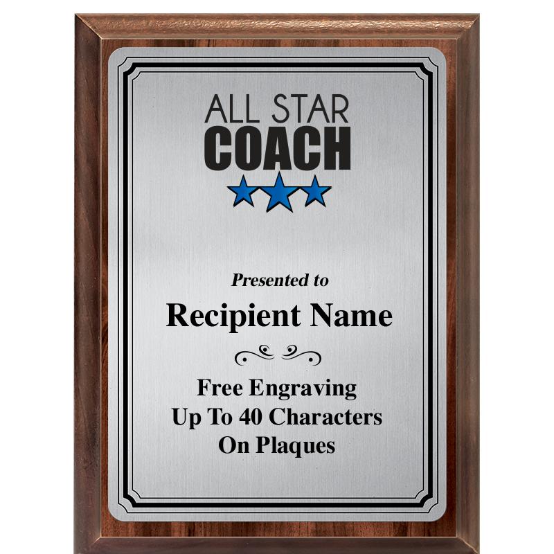 6X8 SLVR TRIO PLT WOOD PLQ