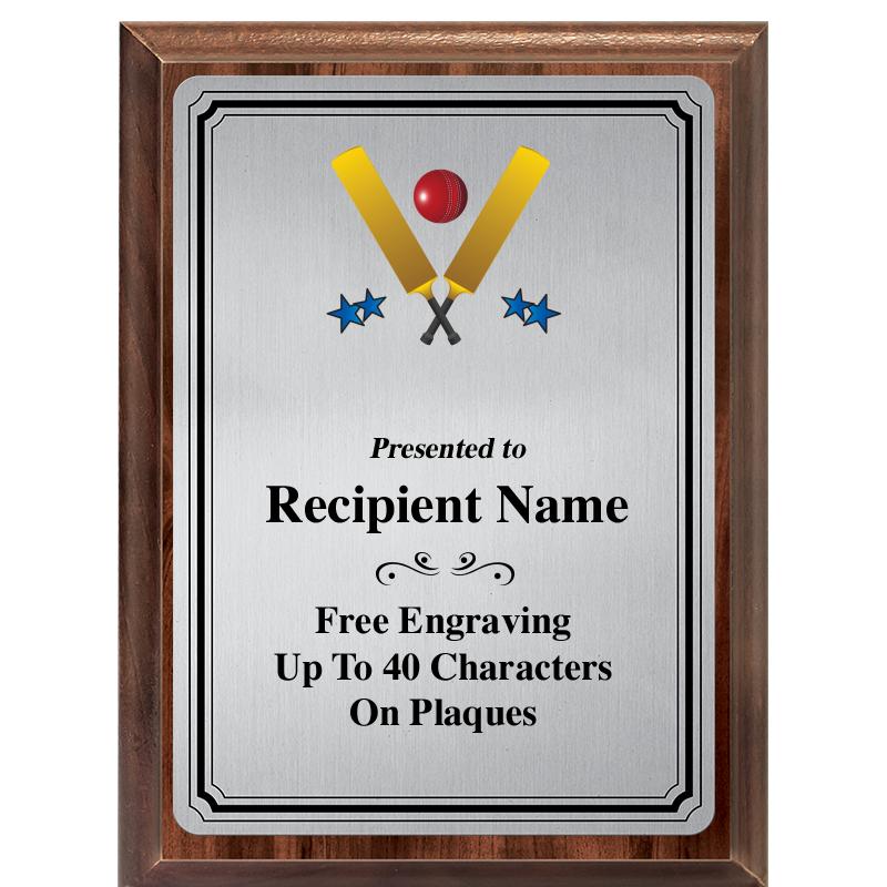 6X8 SLVR TRIO PLT WOOD PLQ